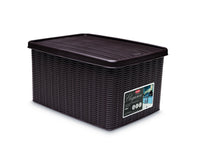 contenitore multiuso elegance lt. 15 - cm.29x39x21 h col. moka cod:ferx.vit38189