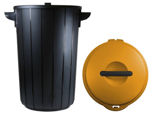 gi= style pattumiera eco solution lt. 35 - cm. 42,5x37,5x54 h col. nero/giallo cod:ferx.vit51566