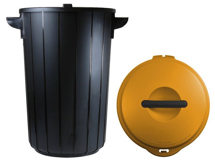 gi= style pattumiera eco solution lt. 35 - cm. 42,5x37,5x54 h col. nero/giallo cod:ferx.vit51566