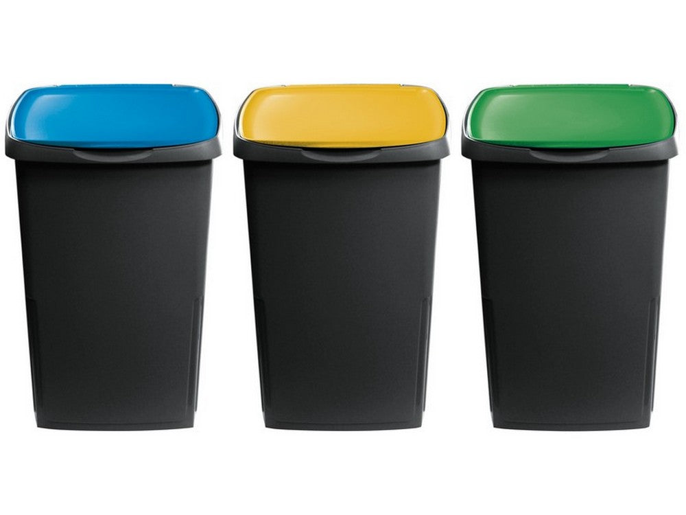 gi= style pattumiera eco solution lt. 45 - cm. 37x36x53,5 h pz.3 cod:ferx.vit51696