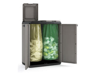 pattumiera basic con 2 ante lt. 220 (110+110) - cm.68x39x85h col. grigio cod:ferx.vit42324