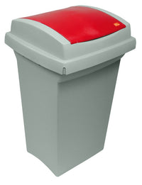 bidone recycling per differenziata lt. 50 - cm. 43x39x68h col. blu/grigio cod:ferx.vit25686