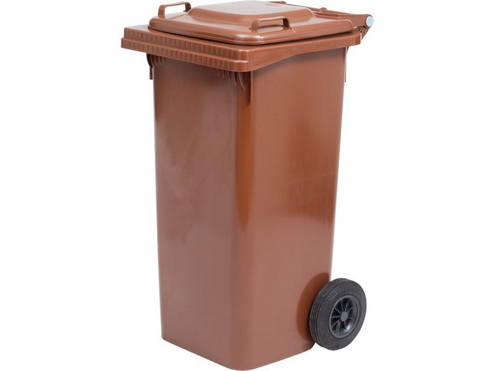 bidone quadro per differenziata lt. 120 - cm. 55x50x94 h col. marrone cod:ferx.vit42485