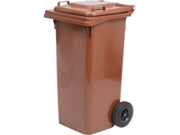 bidone quadro per differenziata lt. 120 - cm. 55x50x94 h col. marrone cod:ferx.vit42485