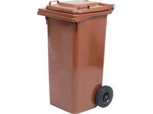 bidone quadro per differenziata lt. 120 - cm. 55x50x94 h col. marrone cod:ferx.vit42485