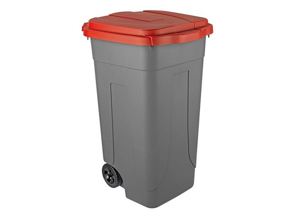 bidone per differenziata lt. 80 - cm. 45x50x78 h col. rosso/grigio cod:ferx.vit52529