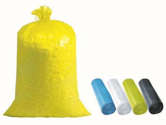 sacco per nettezza urbana cm. 72x110 (rot. 10 pz) col. giallo cod:ferx.vit44410