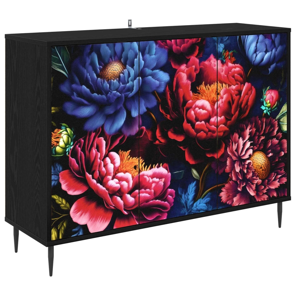 Credenza KIEL Rovere Nero 102 x 33 x 76 cm Legno ingegnerizzato 8006983
