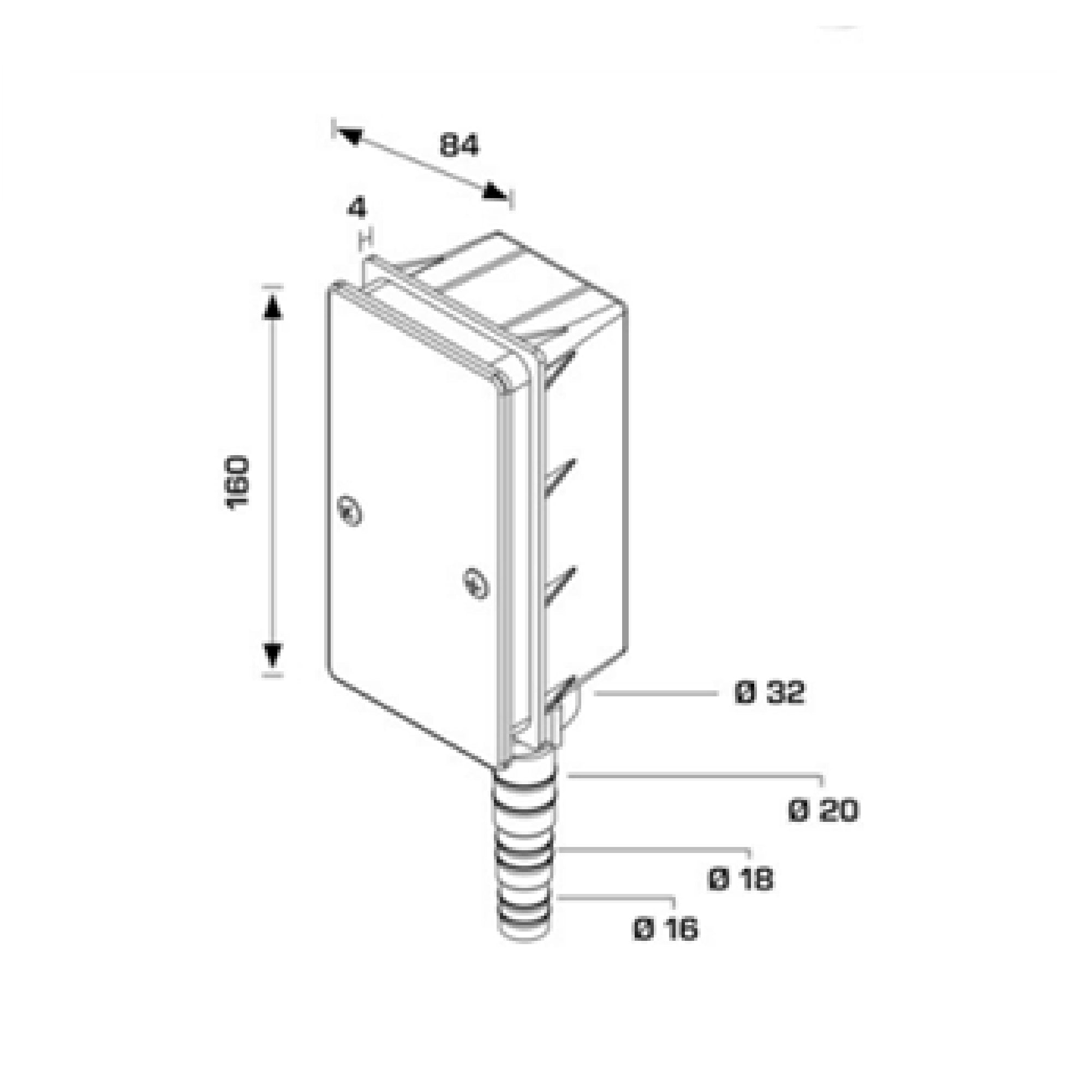 Sifone secco per condotte di scarico condensa PITAGORA estraibile ed ispezionabile attacco ø 16 -18 - 20 mm