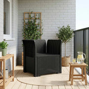 Poltrona a 1 Posto Aspetto Rattan PP Antracite 8011848