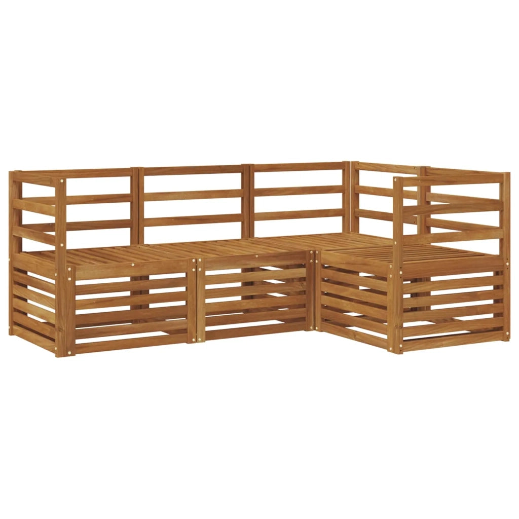 Set divani 4 pcs Naturale Legno di Acacia Massello