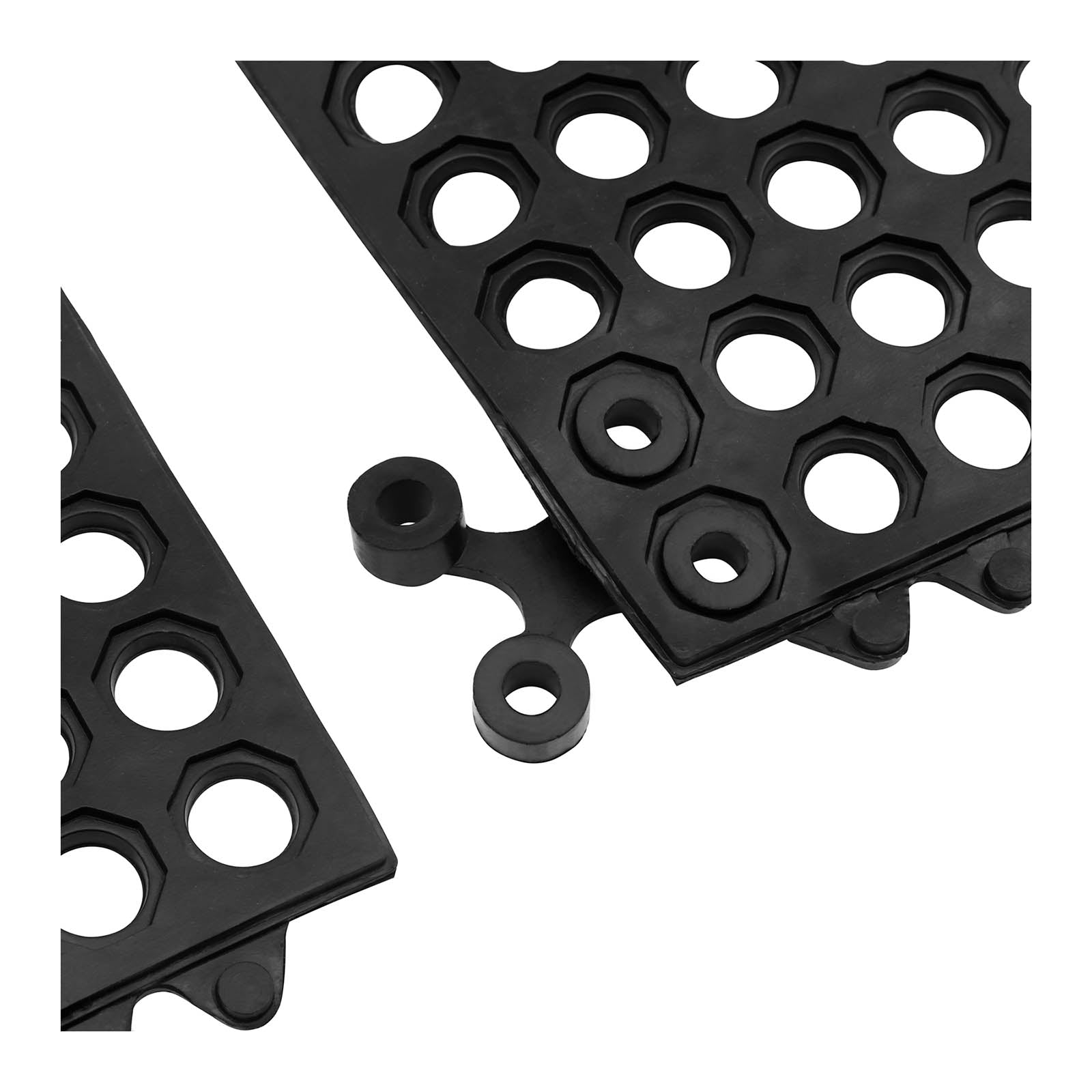 Connettore tappetino in gomma 3,5 x 3,5 x 0,5 cm nero 14_0006101