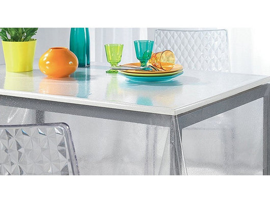 tovagliato in pvc crystal trasparente 0,10  rotolo cm.140 (h) x 50 mt (l) cod:ferx.vit43091