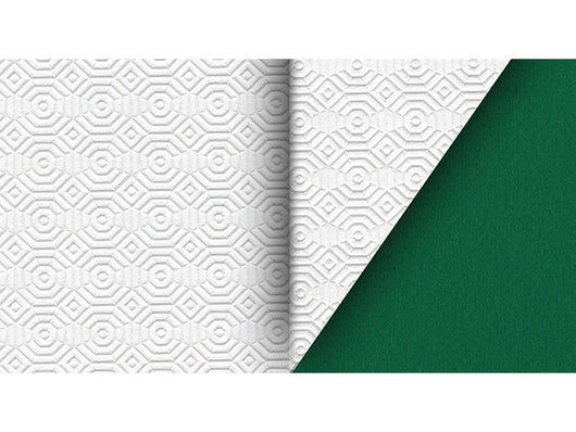 tovagliato in pvc mollettone bianco/verde  rotolo cm.140 (h) x 20 mt (l) cod:ferx.vit43099