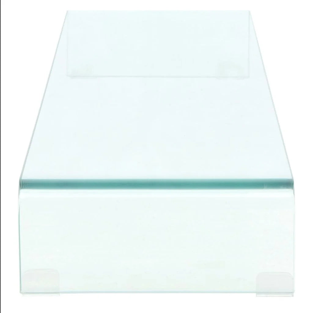 Pratico mobile porta TV/buffet di design per televisore/monitor 110 cm vetro trasparente 2502034