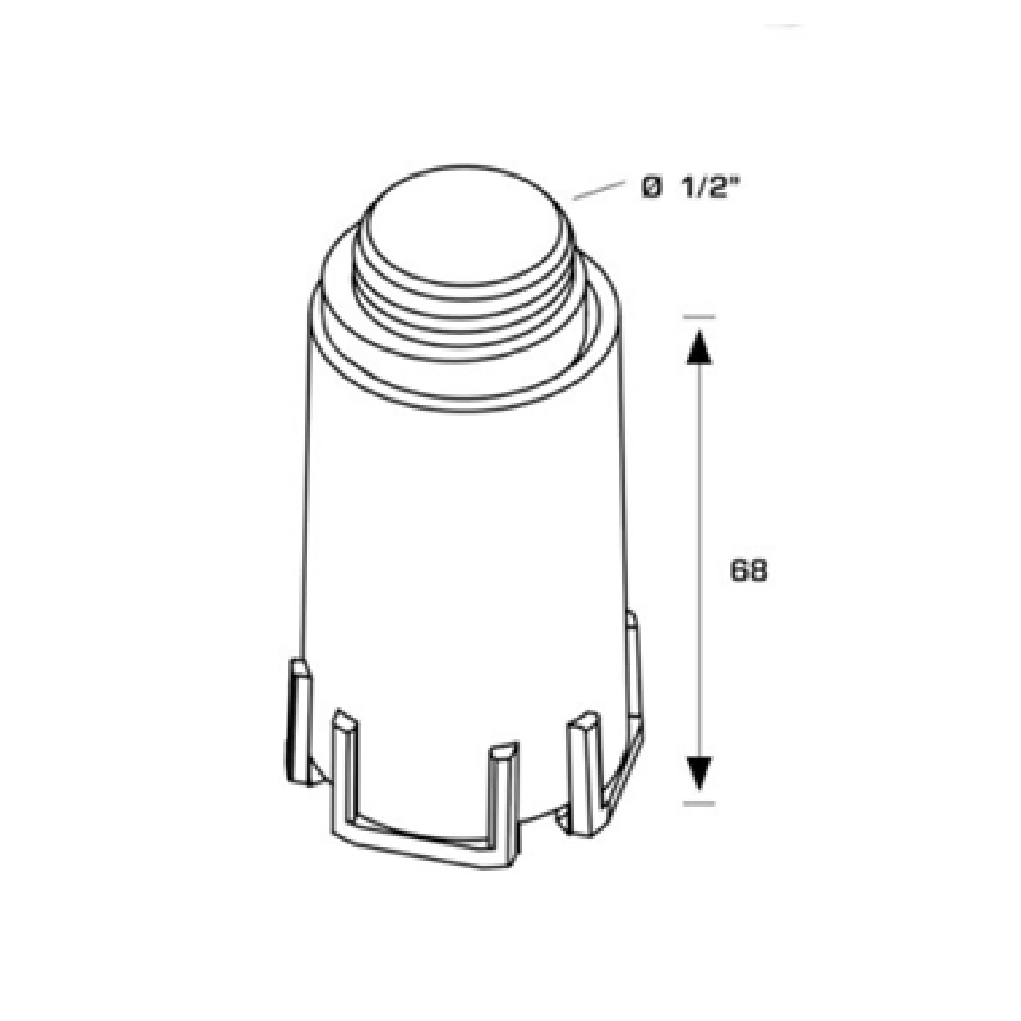Tappo per collaudo tubazioni rosso Filetto 1/2"