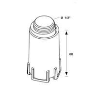 Tappo per collaudo tubazioni rosso Filetto 1/2"