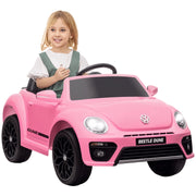 Auto Bambini Elettrica VW Beetle ¨C Minimal ¨C Rosa 3-5 km/h con Telecomando e Musica
