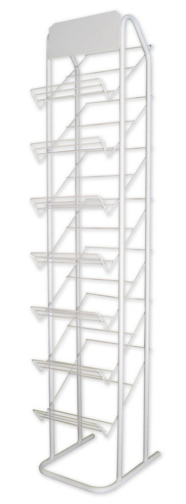 espositore per plastica adesiva capacitó 28 rotoli-7 ripiani cm. 34,5x40x172h cod:ferx.vit22029