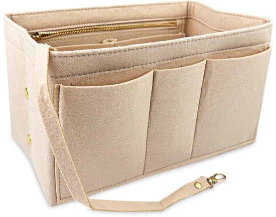 Organizzatore per Borsa - Materiale in Velluto - 12 Cesti - Cesti Rimovibili - Duraturo - Soffice - Mantiene la Forma Borsa - Organizzatore per Borsa