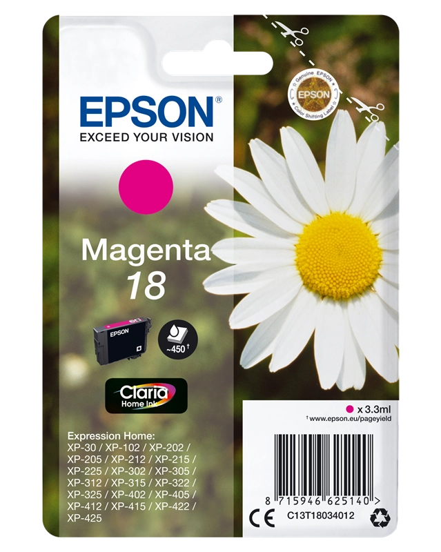 Epson Daisy Cartuccia Margherita Magenta Inchiostri Claria Home 18