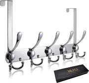 Hanger per Porta con 15 Ganci - Armadio per Magazzino per Uso Intenso - Hanger per Parete per Cappotti Abiti Asciugamani Borse