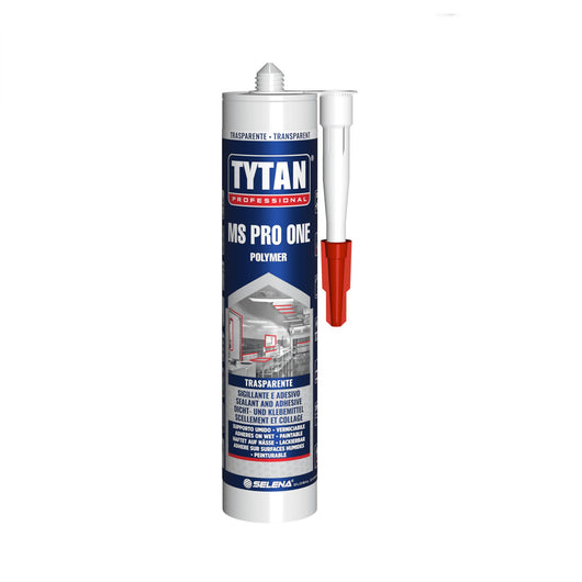Tytan Professional Ms Pro One 280 ml sigillante adesivo per materiali pesanti e leggeri anche in immersione trasparente