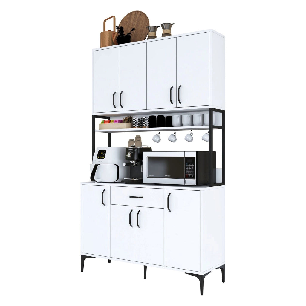 Madia Cavriago, Credenza 5 Ripiani, 120x40x199h cm Bianco