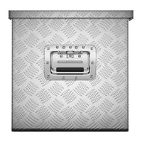 Box portaoggetti in alluminio 124 x 38 x 38 cm 150 litri 14_0001071