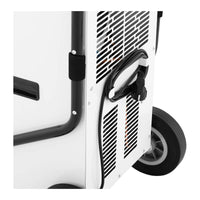 Deumidificatore elettrico professionale da cantiere per cantine domestiche di costruzione industriale efficiente (50 l/24h, Superficie 80 m2, Aria miscelata 630 m3/h, Serbatoio 5,5 l, LED) 14_0007254