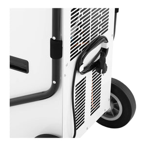 Deumidificatore elettrico professionale da cantiere per cantine domestiche di costruzione industriale efficiente (50 l/24h, Superficie 80 m2, Aria miscelata 630 m3/h, Serbatoio 5,5 l, LED) 14_0007254