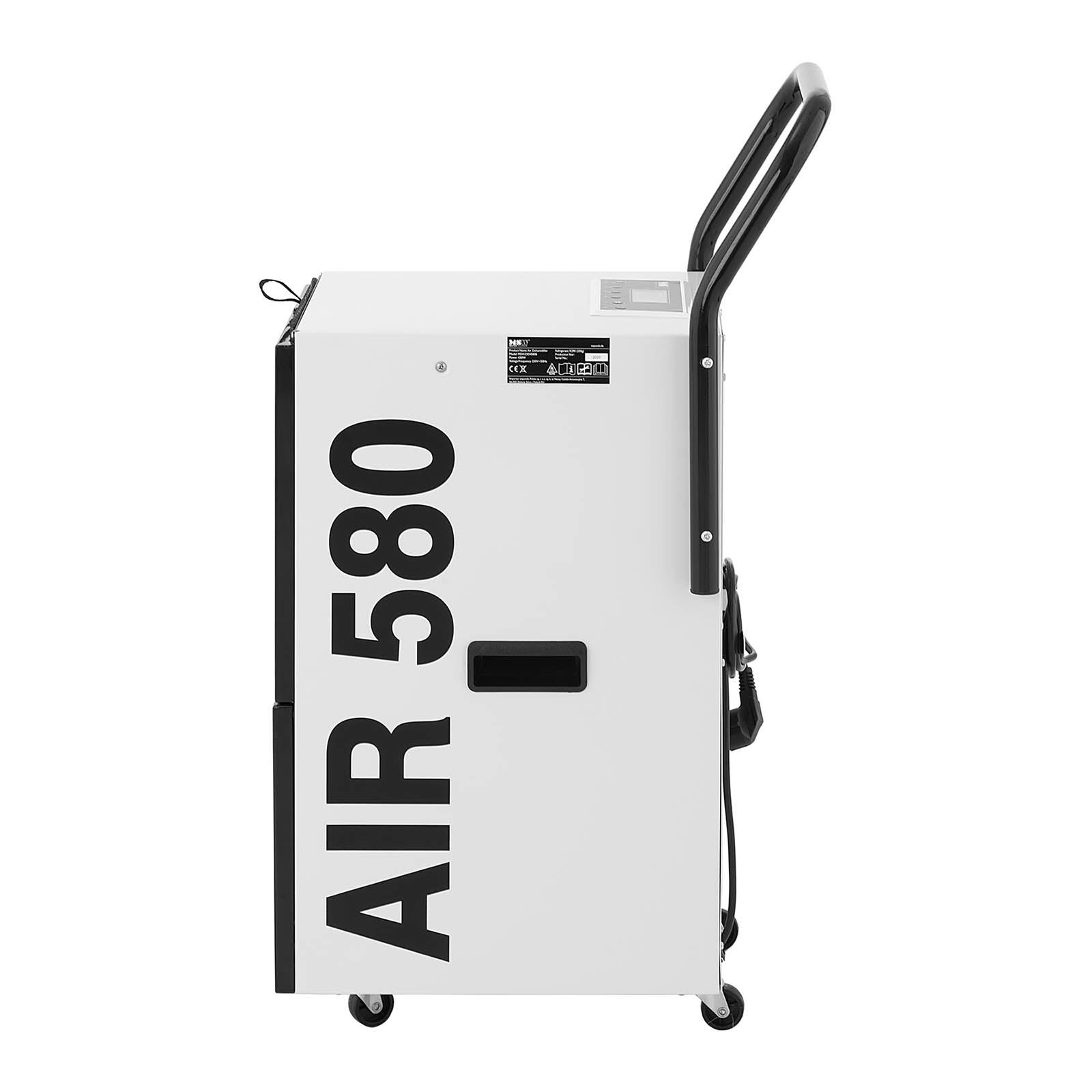 Deumidificatore professionale per aria da cantiere elettrico per cantina domestica industriale efficiente edilizia a (30l/24h, superficie 50 m2, aria miscelata 630 m3/h, serbatoio 5,5 l, LED) 14_0007255