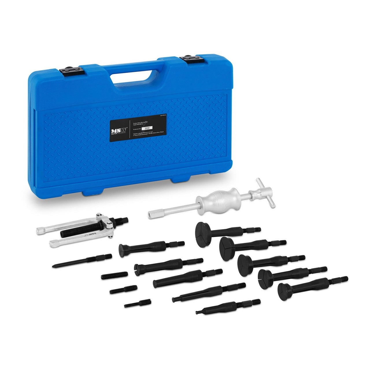 Estrattore per cuscinetti con trattore a 2 griffe 16 pezzi in acciaio 14_0001609