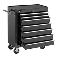 Carrello officina 5 cassetti portata max 50 kg con serratura acciaio nero 14_0003389