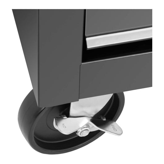 Carrello officina 5 cassetti portata max 50 kg con serratura acciaio nero 14_0003389