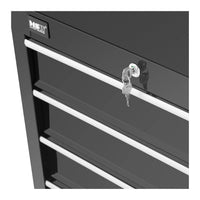 Carrello officina 5 cassetti portata max 50 kg con serratura acciaio nero 14_0003389