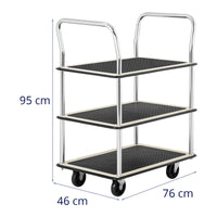 Carrello da movimentazione 150 kg max 3 vaschette porta attrezzi officina 14_0007232