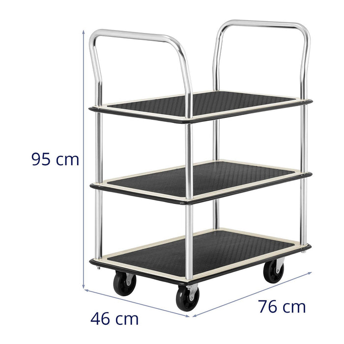 Carrello da movimentazione 150 kg max 3 vaschette porta attrezzi officina 14_0007232
