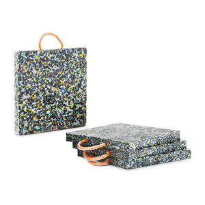 Set di 4 piastre di spessoramento - 40 x 40 x 4 cm - carico massimo 12.000 kg 14_0006250