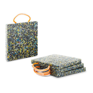 Set di 4 piastre di spessoramento 30 x 30 x 3 cm carico massimo 7.000 kg 14_0006251