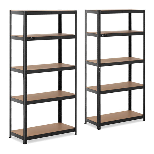 Set 2 ripiani per carichi pesanti 90 x 40 x 180 cm supporti 5 x 175 kg attrezzi officina garage 14_0005167