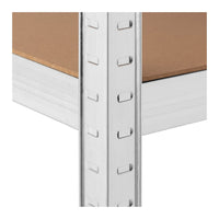 Scaffale per carichi pesanti 120 x 50 x 197 cm supporta 5 x 150 kg di robusti utensili da garage e officina grigio 14_0005174