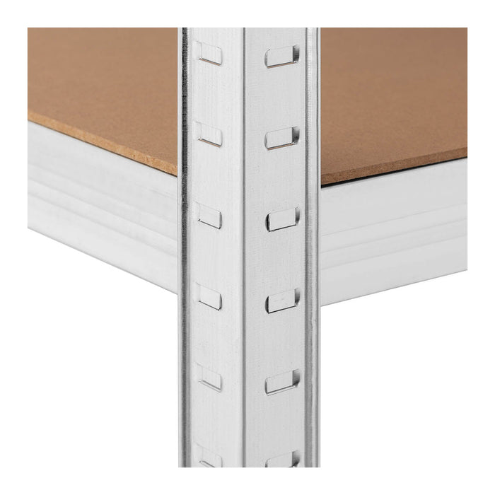 Scaffale per carichi pesanti 120 x 50 x 197 cm supporta 5 x 150 kg di robusti utensili da garage e officina grigio 14_0005174