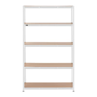 Scaffale per carichi pesanti 120 x 50 x 197 cm supporta 5 x 150 kg di robusti utensili da garage e officina grigio 14_0005174