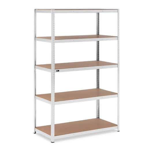 Ripiano per carichi pesanti 120 x 60 x 197 cm supporta 5 x 150 kg grigio robusto garage attrezzi officina 14_0005175