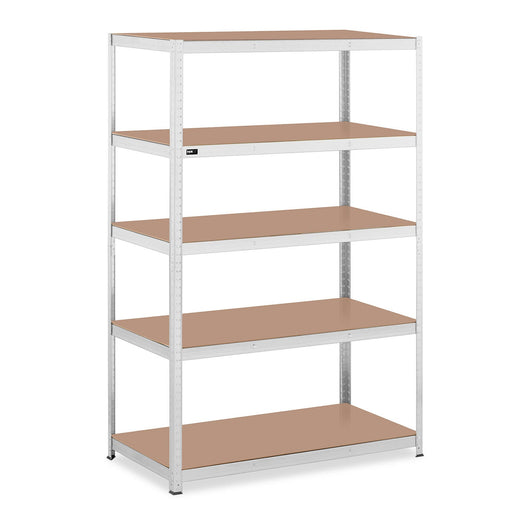 Scaffale per carichi pesanti scaffale in metallo scaffale per officina 120 x 60 x 180 cm supporta 5 x 150 kg robusto attrezzi da garage e officina grigio 14_0005177