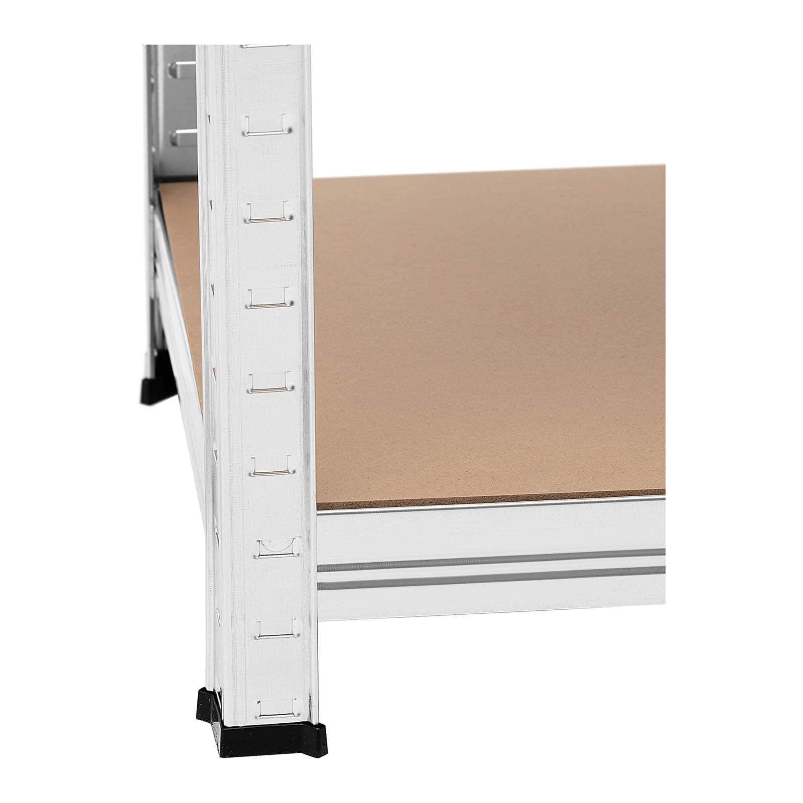 Set di 2 ripiani per carichi pesanti 90 x 30 x 180 cm supporti 5 x 175 kg robusti attrezzi da garage per officina grigio 14_0005178