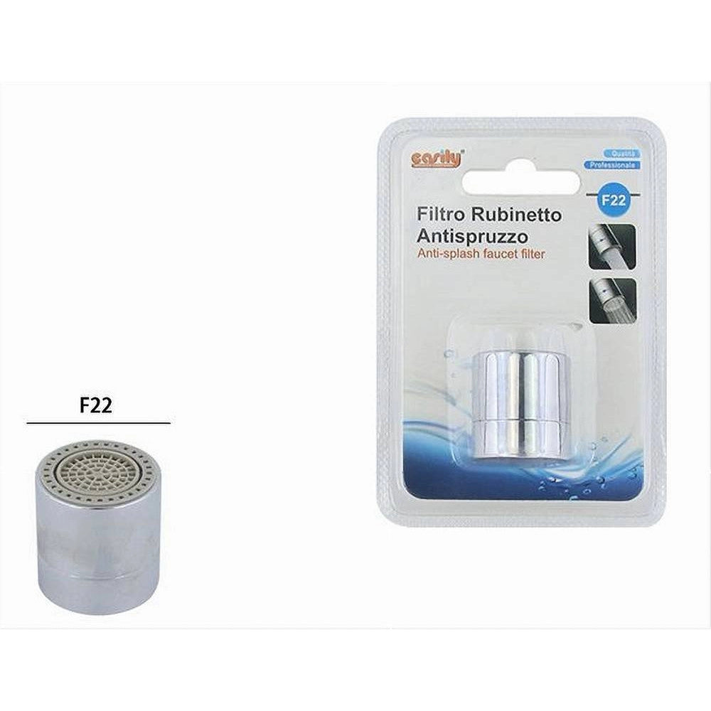 Trade Shop - Filtro Rubinetto Antispruzzo F22 Con Filettatura Interna Con 2 Flussi Bagno 87192 -