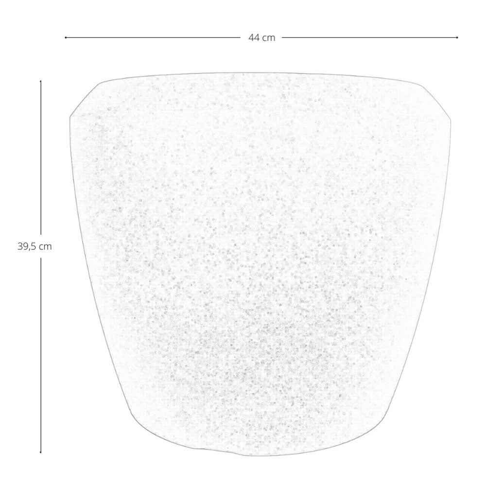 Vaso in plastica HDPE poliresina alta densità per piante Conchino Beige h 39,5