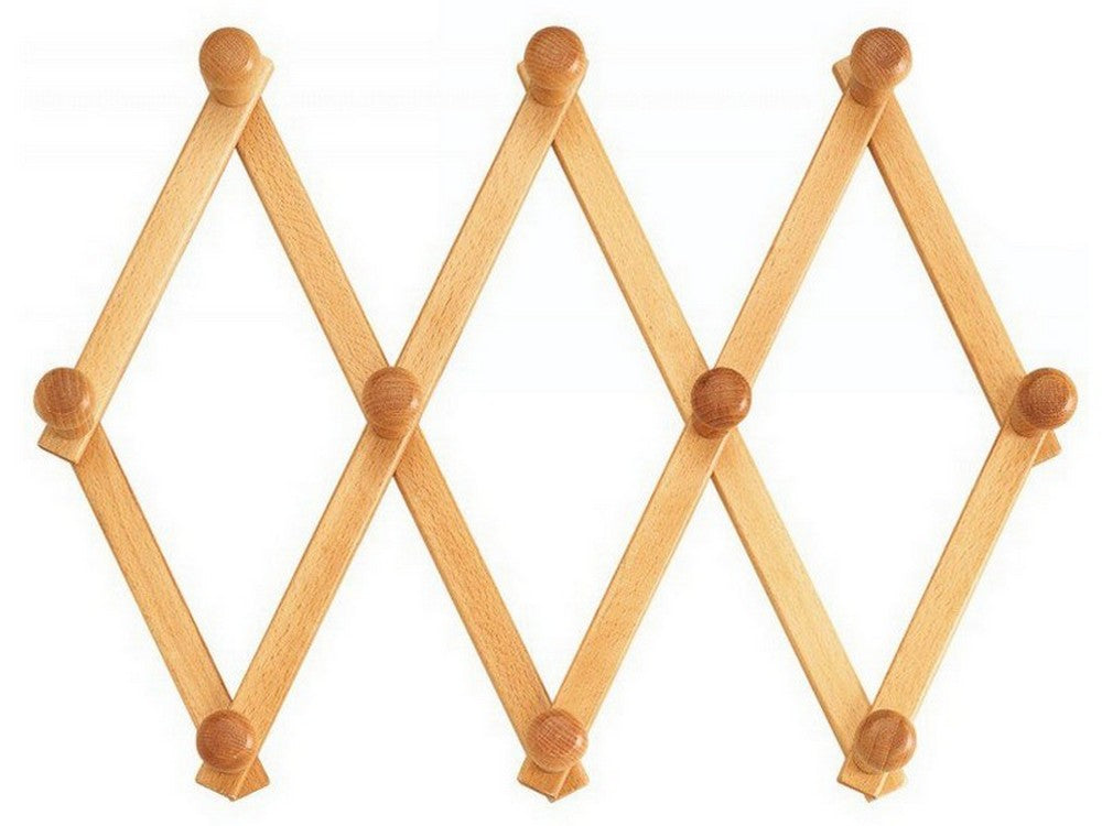 appendiabito estensibile 7 posti legno chiaro cod:ferx.vit22651